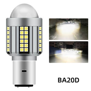 Ampoule de phare de moto CSP LED H4 BA20D super lumineuse DC12-80V 3000K 6000K, faisceau haut et bas, blanc et jaune, projecteur facile à installer - Product Image 5