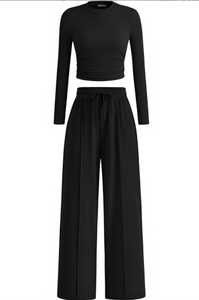 Traje deportivo activo para mujer, blusa informal de trabajo de Fitness diario, traje de falda corta, traje sólido de talla grande, vestido occidental para mujer, Top para - Product Image 4