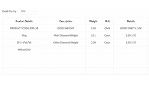 Bague de luxe minimaliste en or massif 10K avec diamant CVD, bijou de mariage et d'anniversaire pour femme - Product Image 6