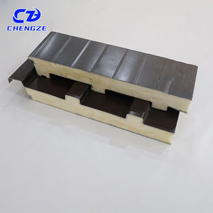 Revêtement métallique moderne pour l'<span class=keywords><strong>isolation</strong></span> et la décoration des murs extérieurs, panneau sandwich en <span class=keywords><strong>polyuréthane</strong></span> résistant à l'humidité et à la chaleur - Product Image 2