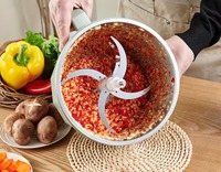 Robot de Cuisine Électrique Industriel Broyeur Trancheur 6L en Acier Inoxydable Pétrin Mélangeur à Viande Hachoir Domestique