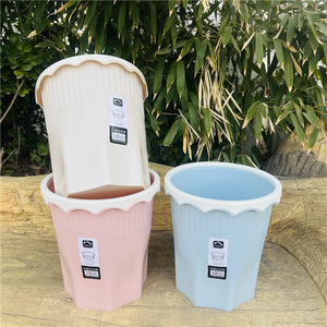 Cubo de basura octogonal con anillo a presión, colores surtidos, para clasificación de residuos en interiores, para sala de estar, cocina, dormitorio, baño - Product Image 2