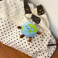 Porte-clés mignon en peluche Terre, pendentif planète de dessin animé, breloque souple pour sac, mini globe pour sacs à dos, voitures, cadeaux
