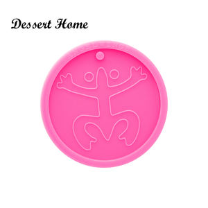 DY0693 Moule en silicone brillant INDIAN SUN pour porte-clés Résine époxy Artisanat Coqui taino pr drapeau Moules DIY Moule à breloques fait main - Product Image 4