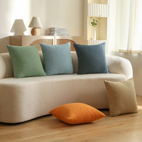 Housse de coussin de canapé unie 45x45cm, décorative pour la maison et l'hôtel, avec technique de couture, pour l'extérieur et les hôpitaux
