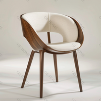 Chaises de salle à manger modernes en bois massif, confortables, avec revêtement en cuir, convertibles, meubles pour la maison, le bureau et la cuisine