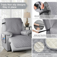 Housse de protection lavable pour fauteuil inclinable 1 place, protège-canapé pour animaux de compagnie avec sangle élastique