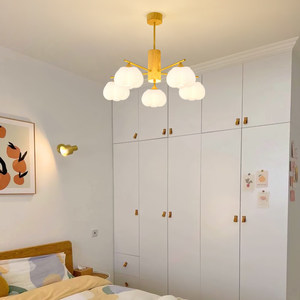 Lustre en <span class=keywords><strong>coton</strong></span> de style moderne minimaliste japonais Wabi-Sabi avec LED pour salon et salle à manger - Product Image 3