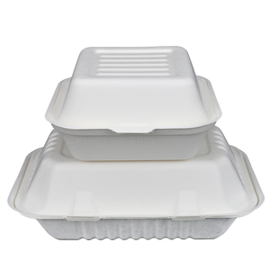 OEM Manufacturer Food Grade Take Away Printed Bagasse Box Corn Hot Dog Packaging Box
