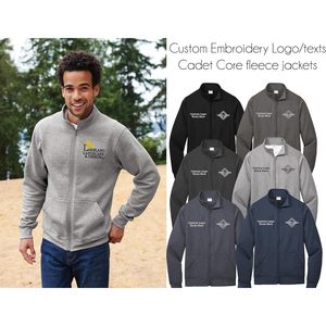 2025 vestes de cadets pour hommes personnalisées Full Zip up Core Fleece avec broderie ajouter des textes de logo pour une utilisation en extérieur PC78FZ - Product Image 3