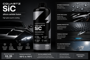 CQUARTZ SiC 1000มล. สารเคลือบเซรามิกซิลิคอนคาร์ไบด์ เงางามสูง ป้องกันน้ำ ป้องกันสีรถ ทนทานต่อสารเคมี - Product Image 4