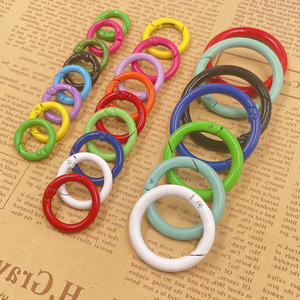 DWDP interno 22mm esterno 30mm(6.35g) colorato porta anelli O anello in metallo per portachiavi moschettone anello rotondo - Product Image 3