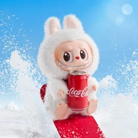 Produit officiel authentique Popmart Labubu the Monsters CO CAA-COLA Series Blind Box Figurines d'action mignonnes Jouets en peluche Poupée