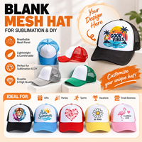Casquettes de baseball vierges pour sublimation, casquettes en maille, casquettes de camionneur pour impression par transfert thermique, cadeaux de fête