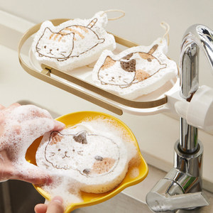 Esponja de cocina ecológica, esponja comprimida para lavar platos, esponja de limpieza de celulosa antiarañazos, estropajo - Product Image 2