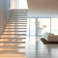Escaliers Flottants Intérieurs Personnalisés, Escalier Moderne et Durable pour Villas et Hôtels