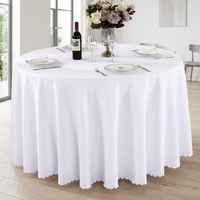 Nappe Ronde en Polyester de 120 Pouces Prête à l'Expédition en Gros, Qualité Commerciale, Infroissable, pour Location d'Événements et Restauration
