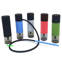 Chicha Portable en Forme de Bouteille pour Voiture, Accessoire de Fumeur en Métal et Plastique avec Miroir, Coffret Cadeau de Voyage