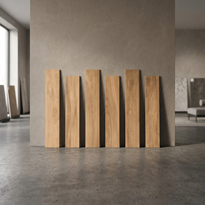 Maple Beige 8x48 Inch Matte Wood Look Porcelain Plank Tiles Contemporary Interior Flooring Ceramics - Product Image 1