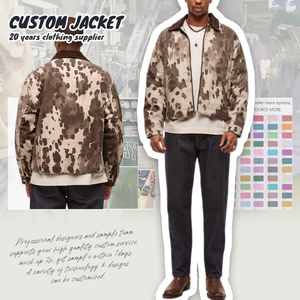 Nouvelle Collection 2025 – Blouson <span class=keywords><strong>Homme</strong></span> Automne Coupe-Vent Grande Taille Style Workwear Décontracté Hip-Hop Imprimé Lettres Matelassé 100% Coton Écologique - Product Image 1