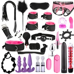 BDSM Variety Kinds SM Products Vibrator Anal Plug Couples Play Bondage Handcuffs Sex Toys