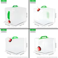 Réservoir d'hydratation pliable en PVC imperméable de 5L à 20L, grande capacité, pour le camping en extérieur
