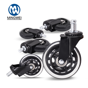 MW <span class=keywords><strong>Caster</strong></span> 2,5 Zoll drehbare Bürostuhl räder Gewinde brems rolle Transparent Polyurethan PU Locking Stem <span class=keywords><strong>Caster</strong></span> Wheel - Product Image 2