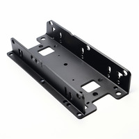 Support de montage industriel en acier inoxydable découpé au laser sur mesure TZR OEM, finition noire par poudrage