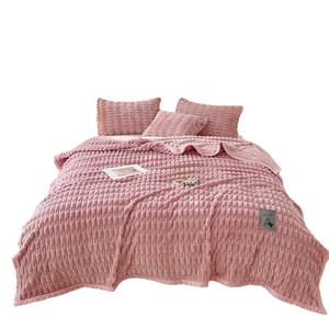 Manta de franela súper suave al por mayor de fábrica, manta tejida gruesa de invierno para el hogar, ropa de cama, sofá, oficina, con diseño de rayas anchas - Product Image 4