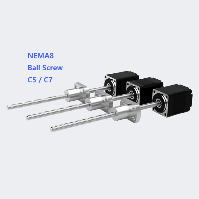 PrimoPal Automation Ball Screw Stepper Motor 20mm 2 Phase 1.8 Degree Nema 8 Stepper Motor Linear Actuator