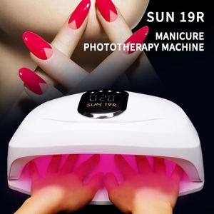 Lámpara Profesional para Uñas SUN19R de 150W, Terapia de Luz Roja, Secador LED/UV para Ambas Manos, Curado Rápido de Esmalte en Gel, Luz para Salón de Uñas - Product Image 2