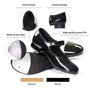 En stock en UE et aux États-Unis, vente en gros, chaussures de danse à semelle en cuir PU unisexe, faciles à enfiler, pour femmes et hommes - 608 - Product Image 5