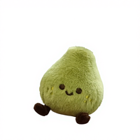 Sac à main en peluche en forme de poire mignonne, pendentif pour sac d'école, style Ins, jouets en peluche pour enfants, peluche courte