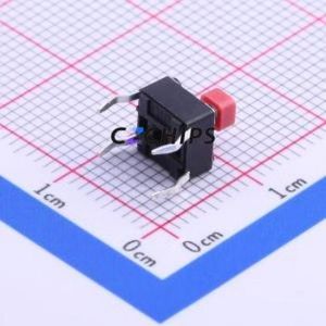 DTS-648R Tactile Switch Through hole Component (THT) Switch Single Pole Single Throw Rectangle Button Through Hole 6.2mm - Product Image 2