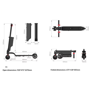 Nuevo Mini Scooter Eléctrico Inteligente Plegable de Alta Velocidad con Batería de Litio, Vehículo de Equilibrio para Uso Compartido HBC-1 con Diseño Plegable - Product Image 5