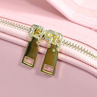 Trousse de Maquillage Portable de Voyage en PU Imperméable de Haute Qualité avec Fermeture Éclair, Grande Capacité, Logo Personnalisé, Noir PVC Candy