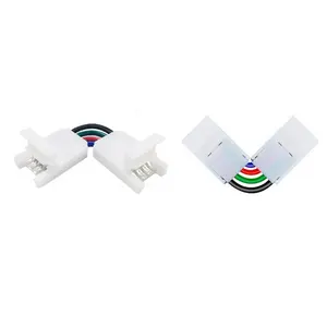 NEW type Solderless L Shape +GRB Corner connector for RGB LED Strip