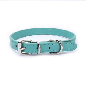 Collar de cuero con hebilla de aleación para perro y gato, tamaño ajustable, pequeño y mediano, suministros para perros - Product Image 4