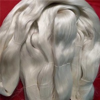 Fil de soie 100% naturel 20/22d 3A 4A 5A 6A, couleur naturelle jaune clair brillant, pour tissage et tricotage