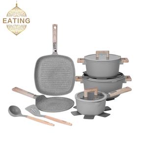Set di Pentole in Ceramica Antiaderente da 13 Pezzi (24-28cm) Adatte all'Induzione, Ecologiche, Lavabili in Lavastoviglie, Sicure per Forno, Teglie Quadrate per Pizza/Casseruole - Product Image 5