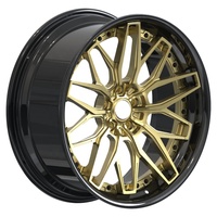 Jantes de course forgées Mforged 19 20 21 22 pouces, 5x112, 2 pièces, jantes personnalisées en alliage 6061-T6, finition or brossé, M3