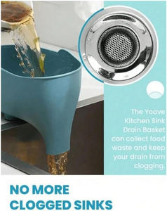 Colador de fregadero con forma de elefante, cesta de drenaje para restos, cesta para lavar frutas y verduras, escurridor colgante, accesorios de cocina - Product Image 3