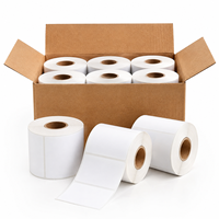Rollo de Etiquetas de Envío Térmicas Directas, Etiqueta Autoadhesiva con Código de Barras, Papel de Etiquetas Térmicas Impermeable para Logística y Almacén