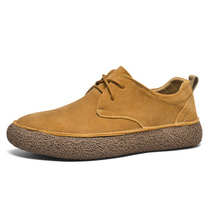 Zapatos de Cuero <span class=keywords><strong>Mate</strong></span> Mercerizado Antideslizantes con Punta Baja, Estilo Vintage Zhongbang, Zapatos Casuales para Hombre con Suela Gruesa y Transpirable - Product Image 5