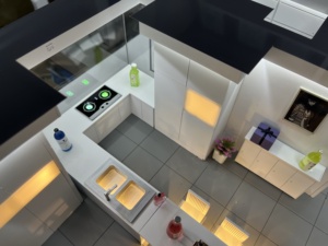 กล่องสาธิตบ้านอัจฉริยะสมัยใหม่ Szmyq Customize พร้อม Alexa ในตัว เซ็นเซอร์เตือนภัย ม่านอัตโนมัติ/ ควบคุมผ่านแอป Tuya สำหรับ Demobox-luxury - Product Image 2