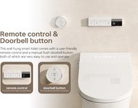 WC intelligent mural avec bidet électrique intégré, toilettes modernes entièrement automatiques