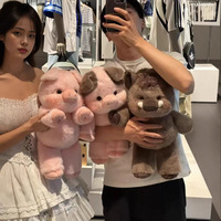 Boneka Babi Lucu Bordir Gaya Baru 2026, Bulu Panjang Super Lembut, Isi Kapas PP, Pereda Stres, Hadiah Paskah & Valentine