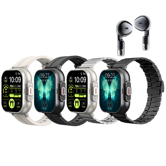 2 in 1 Smart Watch with TWS Earbuds Wireless Headphone Health Monitoring Fitness Record Reminders Men Women Smart Watches