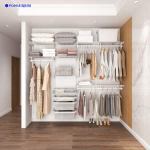 Sistema de Armario de Dormitorio de Metal Resistente Personalizable, Precio de Fábrica, OEM ODM, Vestidor - Product Image 4