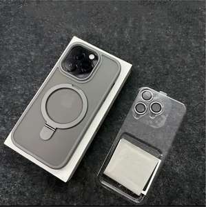 Coque de téléphone magnétique avec protection d'objectif, finition mate effet peau, compatible iPhone 17 Pro et iPhone 15 - Product Image 2